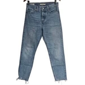 Levi's Blue Wedgie Distressed Hems Jeans Size 26
